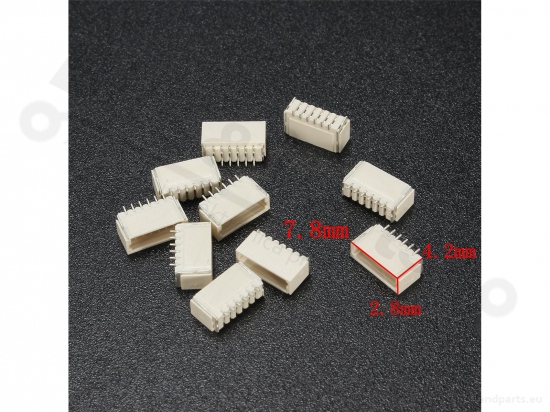 Signaalconnector JST SH 6-polig  micro met draad en socket 15cm